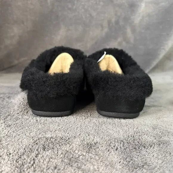 UGG Ansley Mule Insulated Suede/Fur Slipper In Black Women's Size 10 (1171391) - Picture 5 of 7